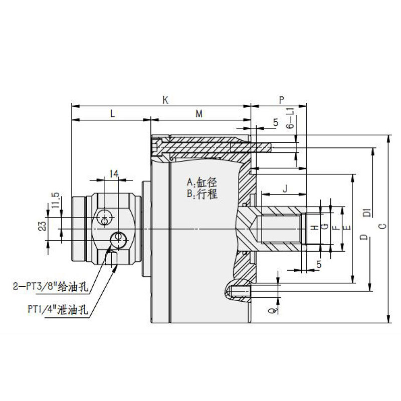 RK 中实回转油缸