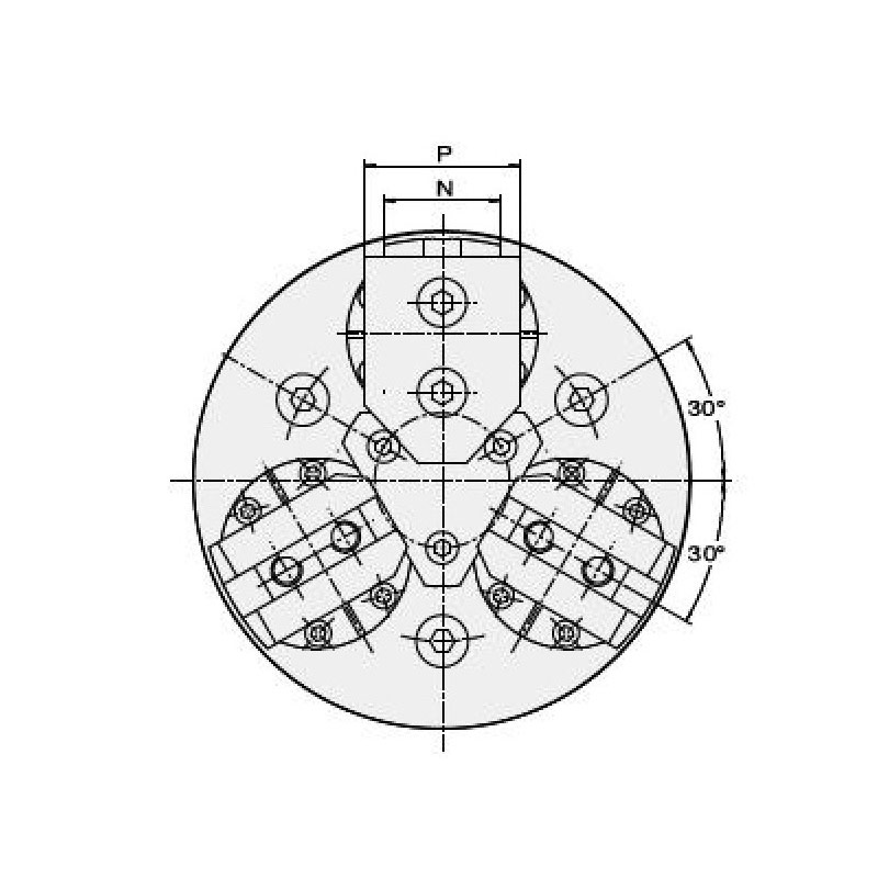 KFZ 三爪强力浮动油压动力卡盘