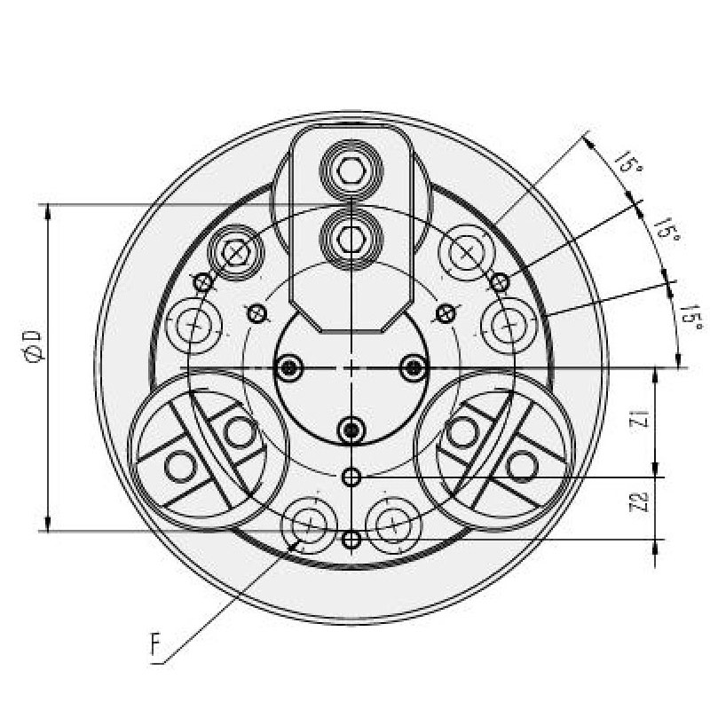 XJ 后拉式动力卡盘